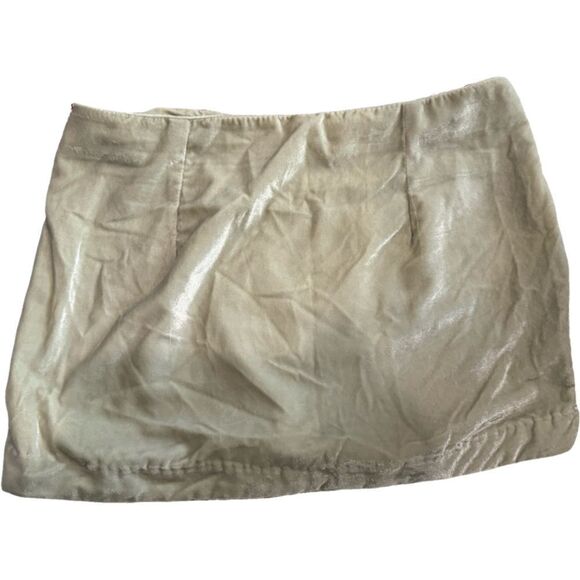 NWOT Free People Annalise Skirt Festival Velvet Rare Size 4 Morning Oat - Picture 3 of 6